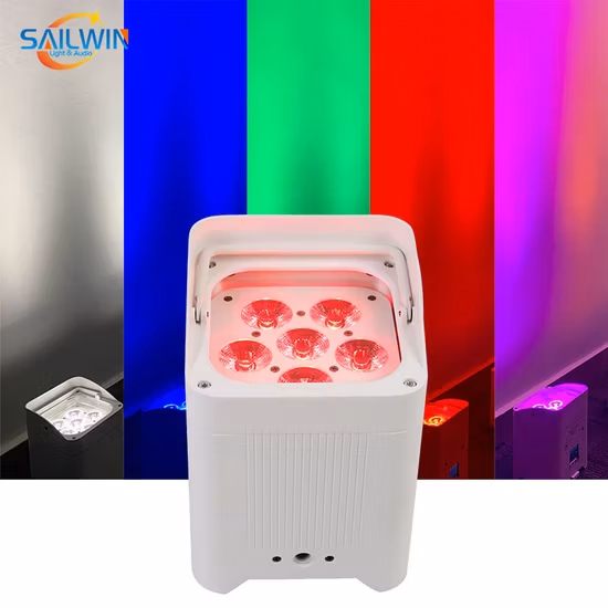 Espagne Stock 6X18W Rgbaw + UV alimenté par batterie WiFi LED éclairage de scène PAR
