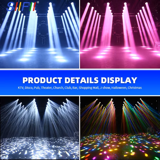 6 pièces LED + 1 Laser lavage Gobo motif Laser tête mobile Super faisceau lumineux pour barre transparente KTV